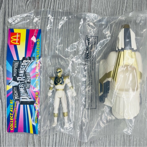 1995 McDonald's Mighty Morphin Power Rangers The Movie set of 3 figurines sealed - Picture 4 of 9